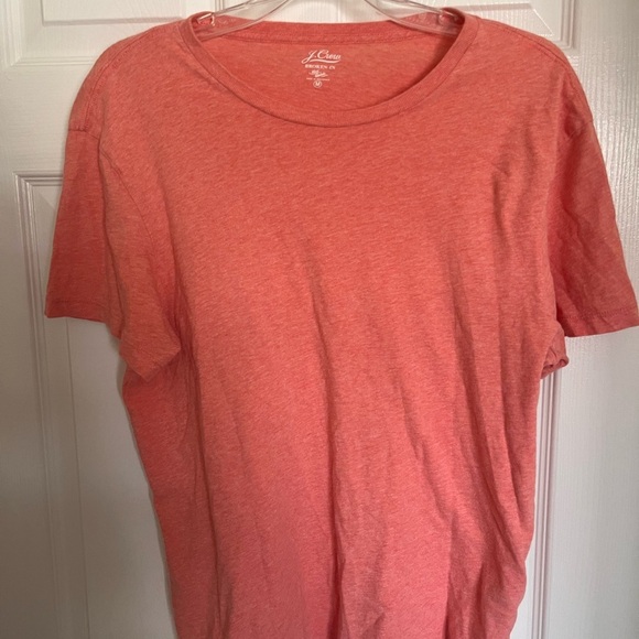 J. Crew Coral Short Sleeve Tee Broken In Essential Casual Wear - Picture 1 of 3